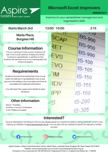 Microsoft Excel Improvers poster