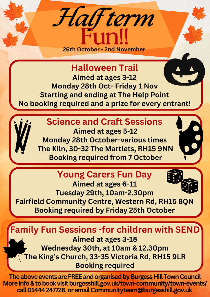 October Half Term Activities!